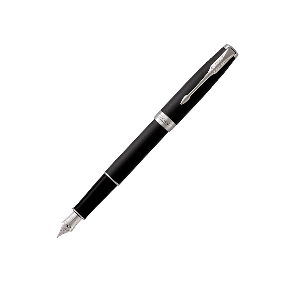 Писалка PARKER Royal Sonnet Matte Black CT, месингово тяло, хромиран клип, черен