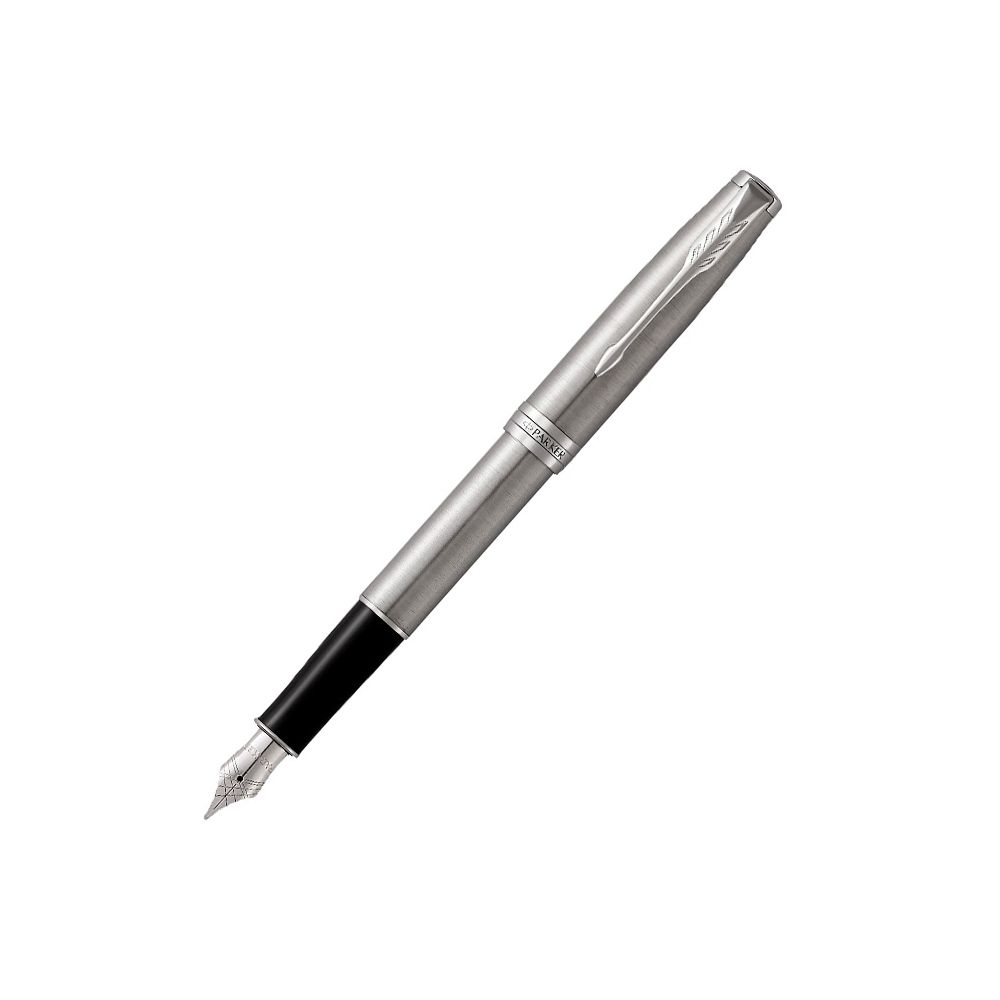 Писалка PARKER Royal Sonnet St. Steel СТ, стоманено тяло, хромиран клип, черен