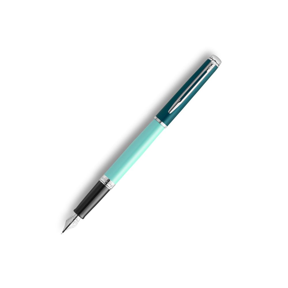 Писалка Waterman Hemisphere Green CT, стоманено тяло, хромиран клип, син