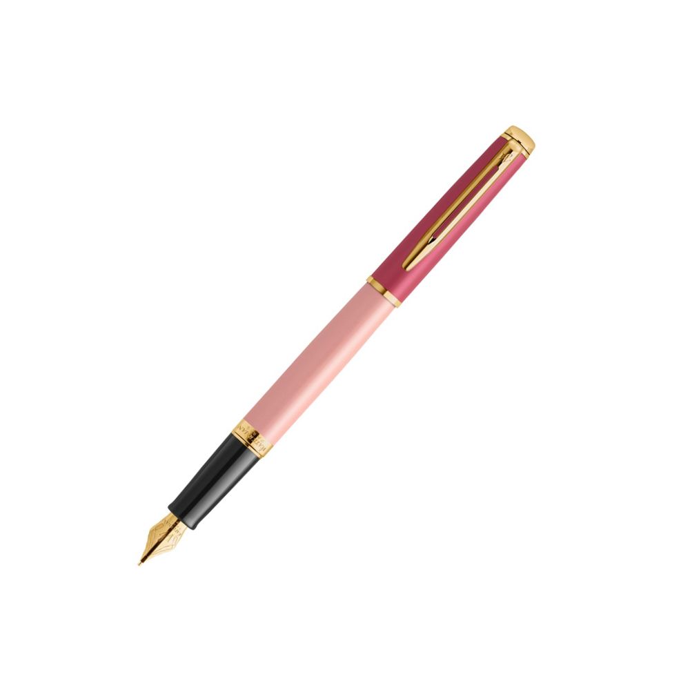 Писалка Waterman Hemisphere Pink GT, стоманено тяло, позлатен клип, черен