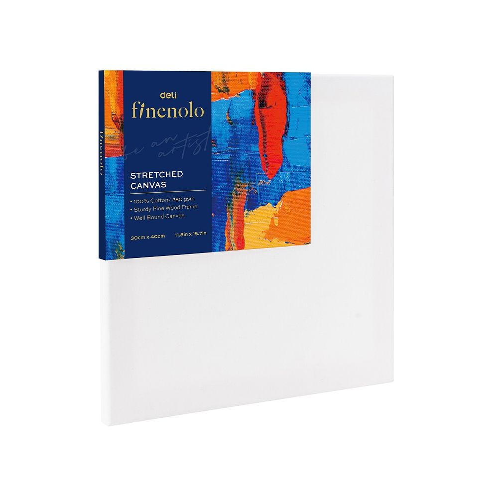 Платно за рисуване Deli Finenolo EC279-7, с дървена рамка, 100% памук, 280 гр/кв.м, 30х40 см