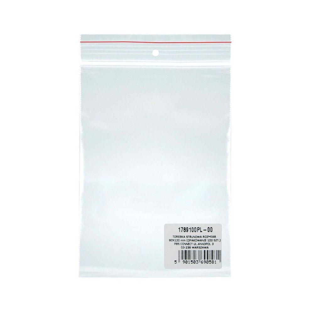 Плик с цип OFFICE PRODUCTS, LDPE, 40 mic, кристален, 80х12 мм, опаковка 100 бр.