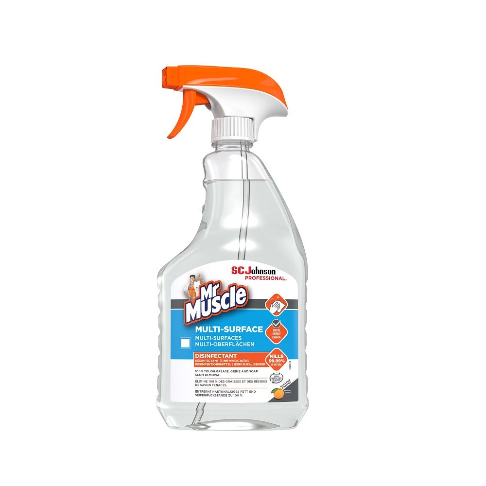 Почистващ препарат и дезинфектант за повърхности Mr Muscle Multi-Surface, с помпа, 750 мл