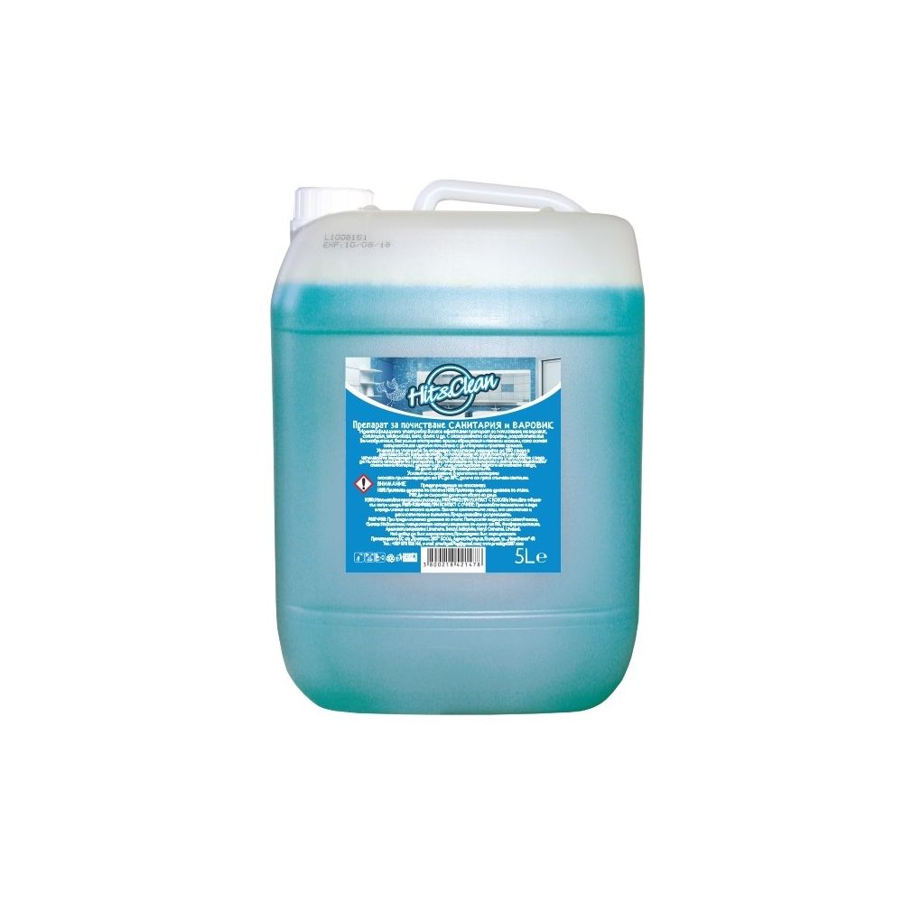 Почистващ препарат за баня и WC Hit & Clean, антиваровик, 5 л