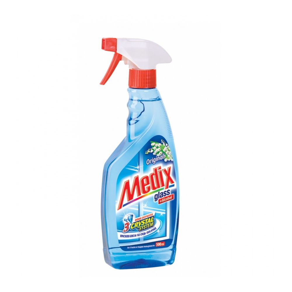 Почистващ препарат за стъкло Medix Original, с помпа, 500 мл