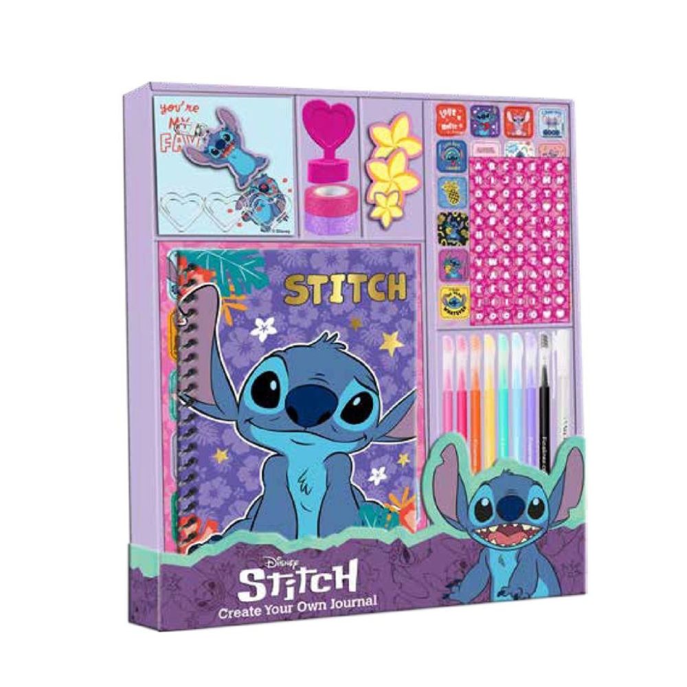 Подаръчен комплект Diakakis STITCH тетрадка, маркери, стикери, ключодържател