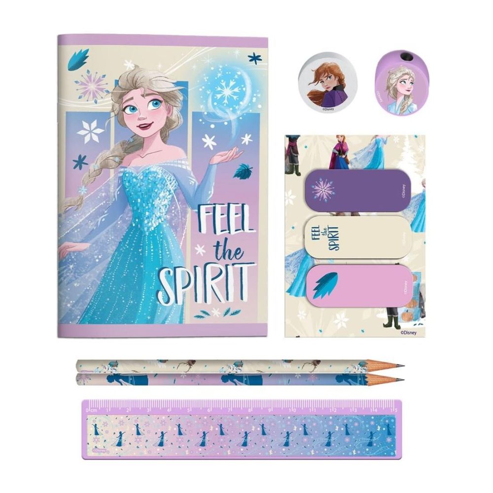 Подаръчен комплект FROZEN, линийка, два молива, острилка и др.