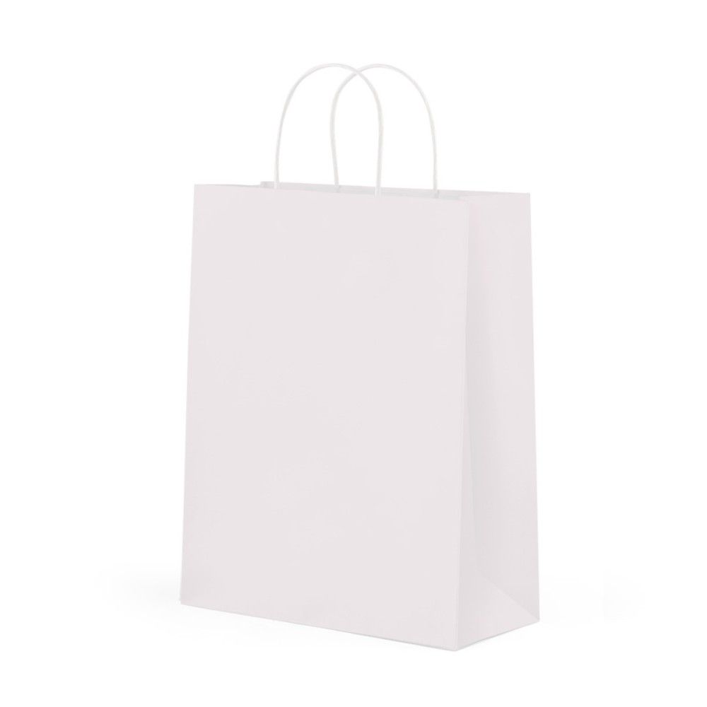 Подаръчна торбичка LASTVA Dona, еко хартия, 250x310x100 мм, бяла