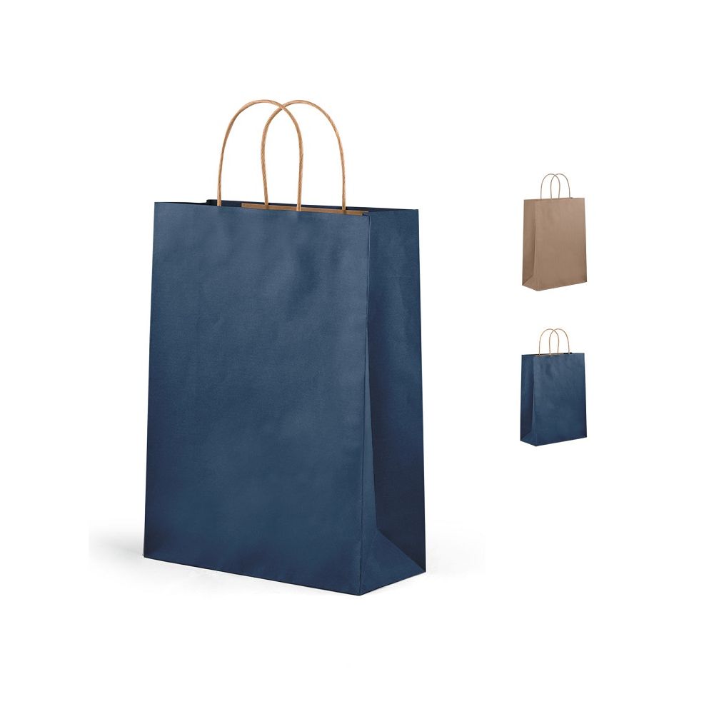 Подаръчна торбичка LASTVA Dona Max, еко хартия, 320x400x120 мм, синя