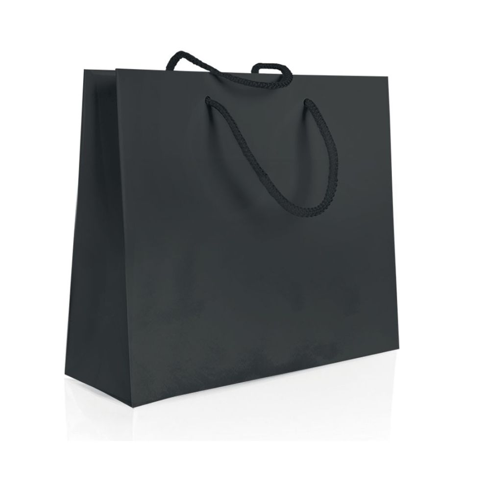 Подаръчна торбичка LASTVA ZARA черна, 320x260x100 мм, хартия