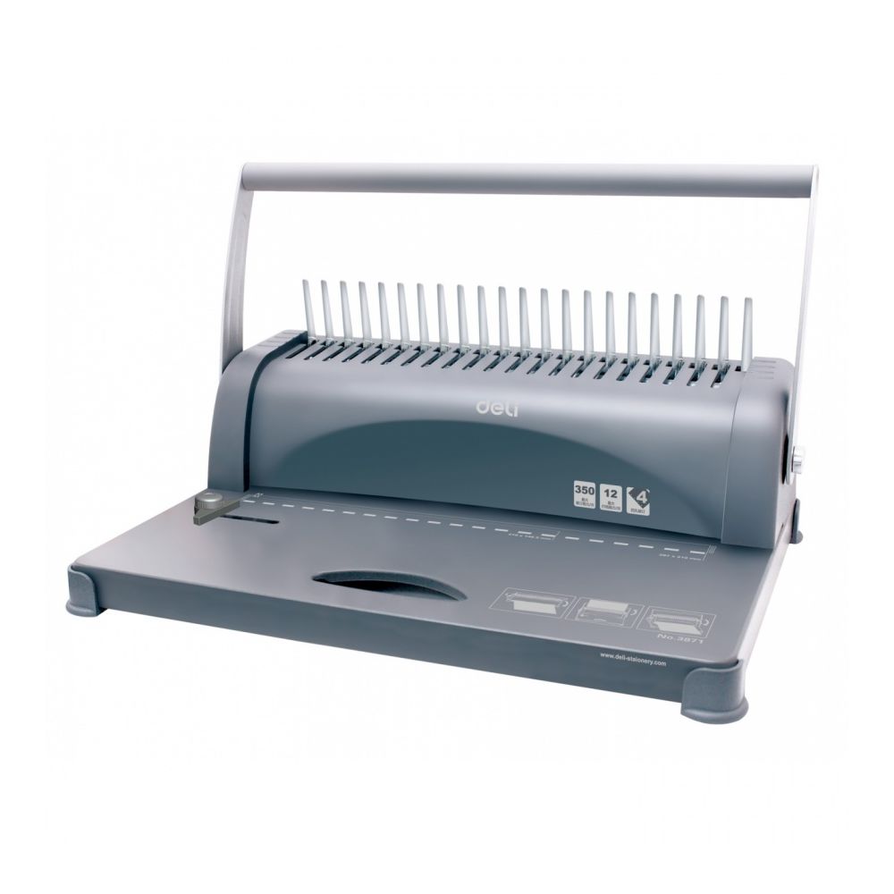 Подвързваща машина Deli Easy E3871, за пластмасови спирали, до 350 л.