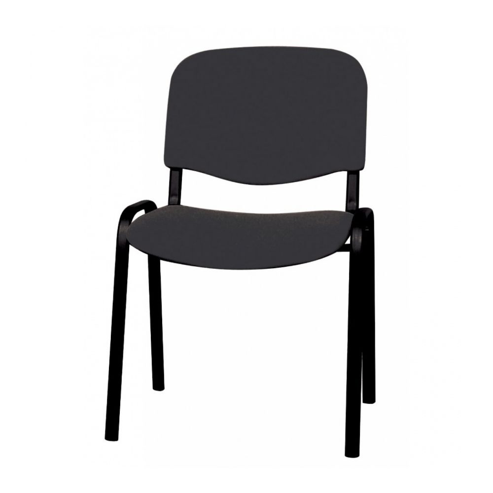 Посетителски стол TAURUS TN C, дамаска, черна метална база, без подлакътници, черен