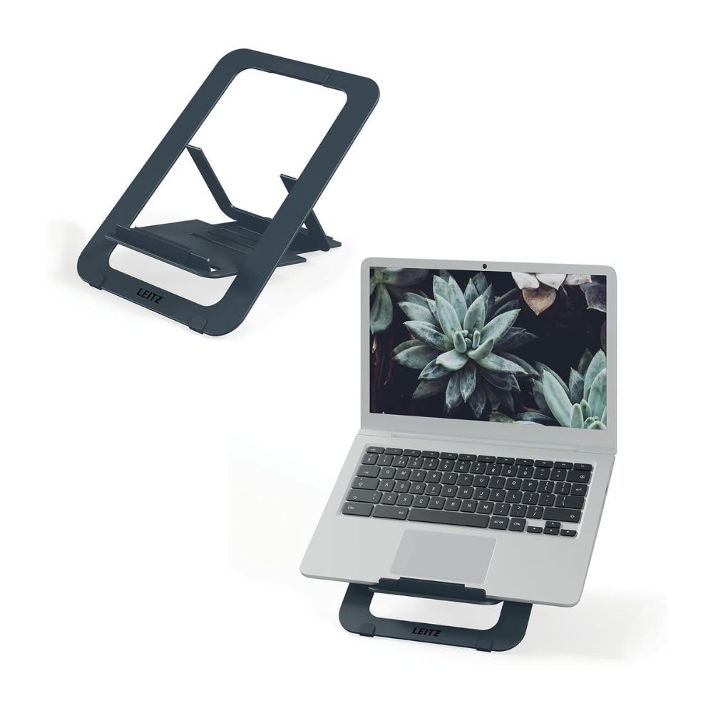 Поставка за лаптоп LEITZ Ergo Cosy Ultra Flat, 300х10х210 мм, алуминиева, графит
