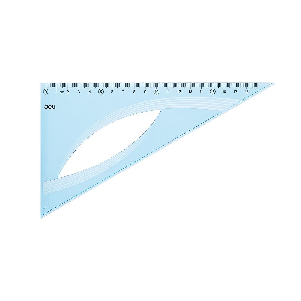 Правоъгълен триъгълник Deli Woove EH15, 20 см, син