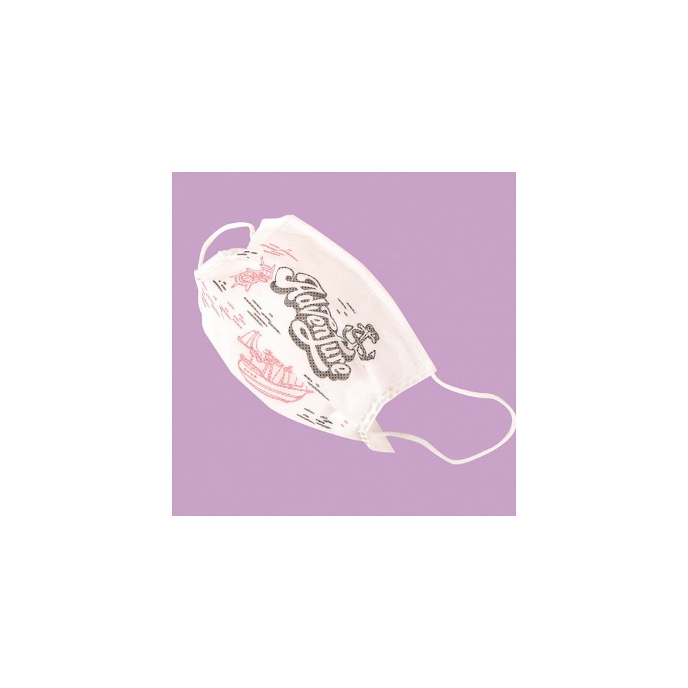 Предпазна маска детска Extrapack, еднократна нетъкан текстил, трислойна, 12 броя в плик