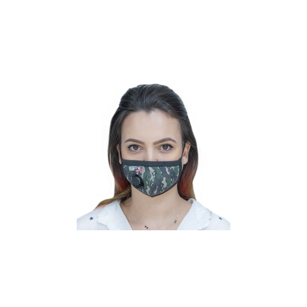 Предпазна маска с клапан Dr. Frei Protect многократна, дизайн камуфлажен, р-р XS/M