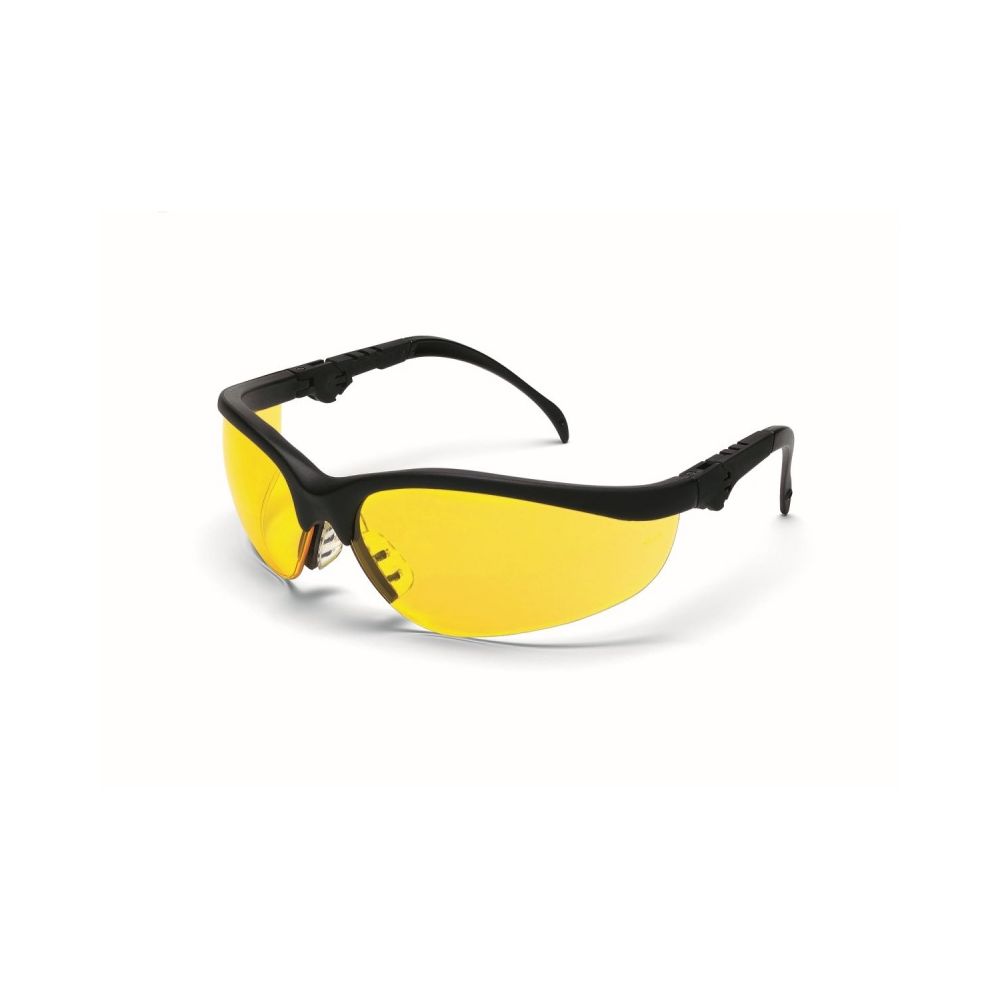 Предпазни очила MCR Safety Klondike Plus, EN166, против мъгла, без надраскване, жълти стъкла