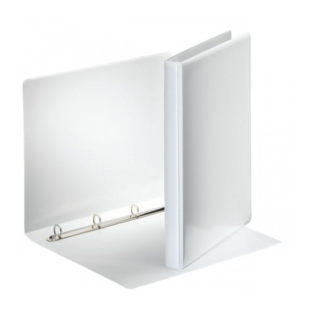 Презентационен класьор Esselte, 49700, A4, 25 мм, 4 ринга, D16 мм, с джоб на корицата, бял