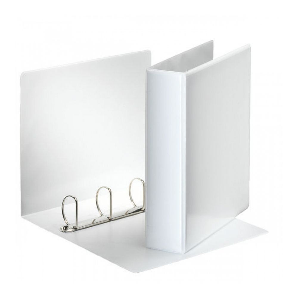 Презентационен класьор Esselte, 49705, A4, 75 мм, 4 ринга, D50 мм, с джоб на корицата, бял