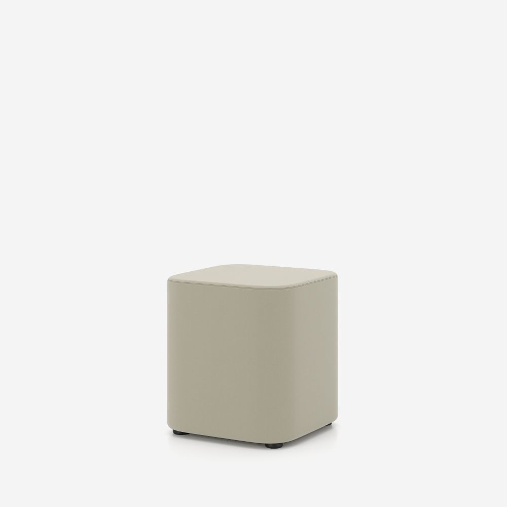 Пуф за сядане Tapa SQ, 450х450х470 мм, тапицерия дамаска Silvertex(3)SX0001, сив камък