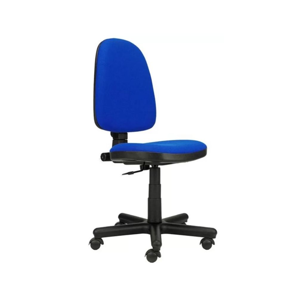 Работен стол Prestige C-U, дамаска, метална база с декоративни капаци, син