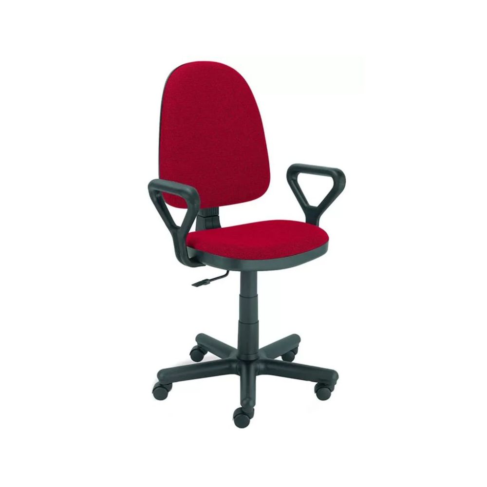 Работен стол Prestige GTP Topaz C-U, дамаска, метална база, фиксирани подлакътници, червен