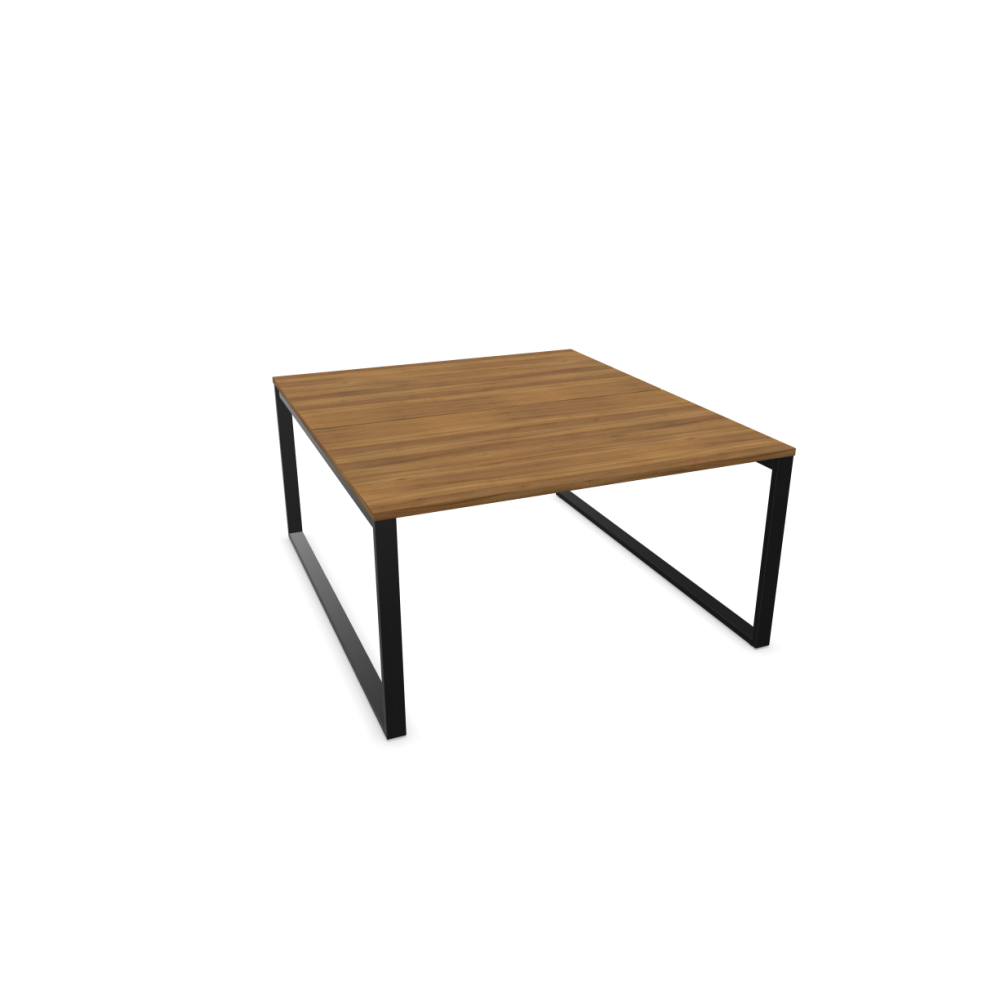 Работна станция с две места SQart Workbench, 1400x1600x740 мм, ПДЧ 25мм, орех Дижон
