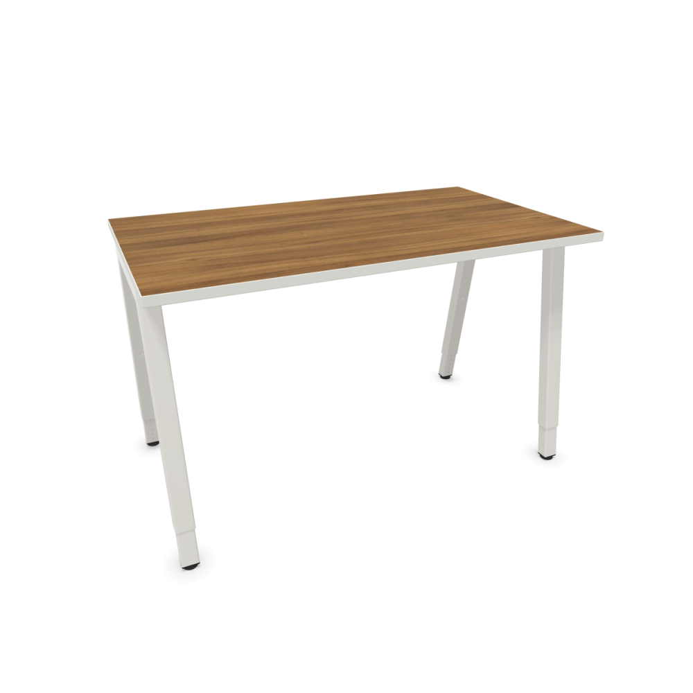 Работно бюро CS5040 A-leg, бяла рамка, 1200x700x740 мм, ПДЧ 25 мм, орех Дижон