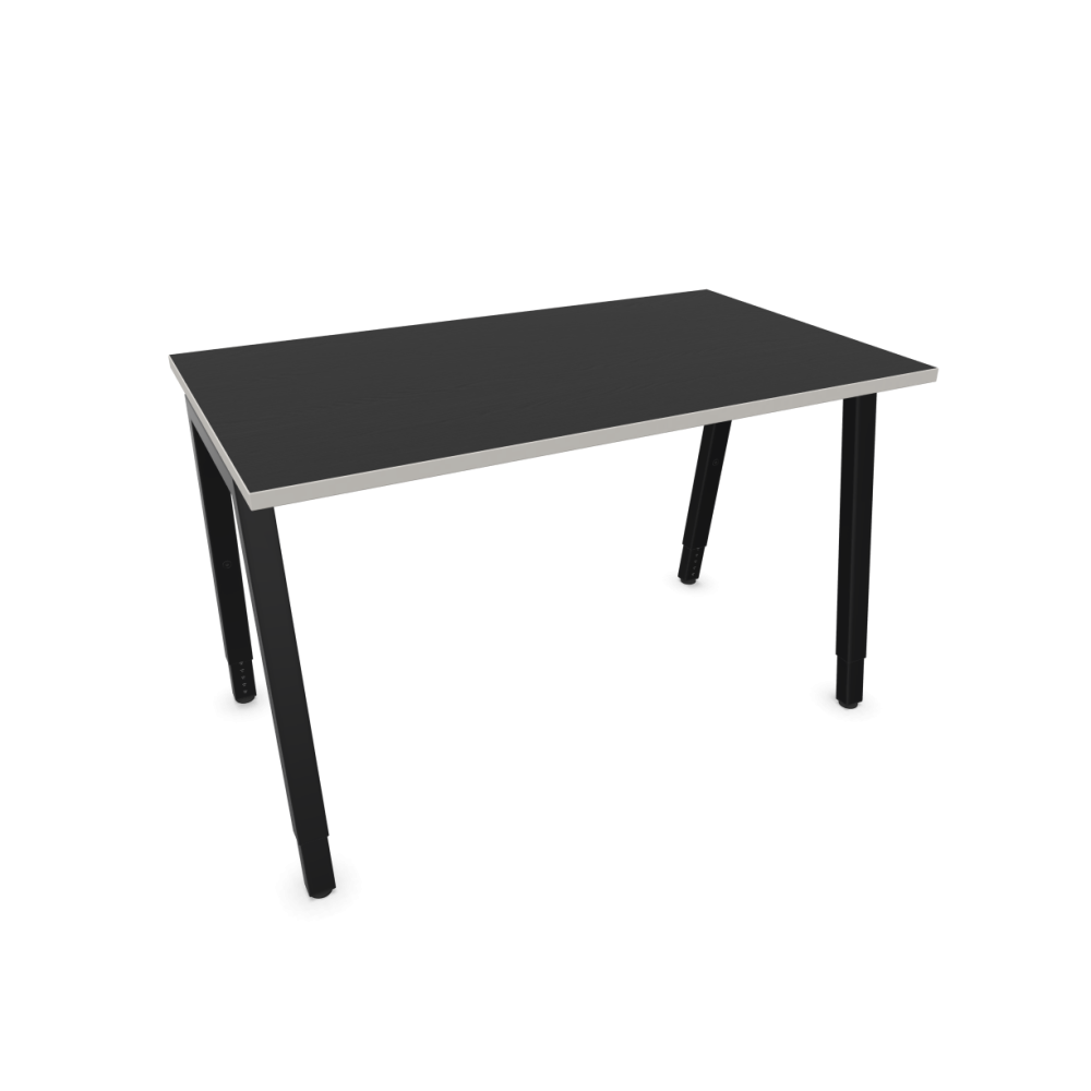 Работно бюро CS5040 A-leg, LWM черна рамка с дървен крак, 1200x700x740 мм, ПДЧ 25 мм, черен