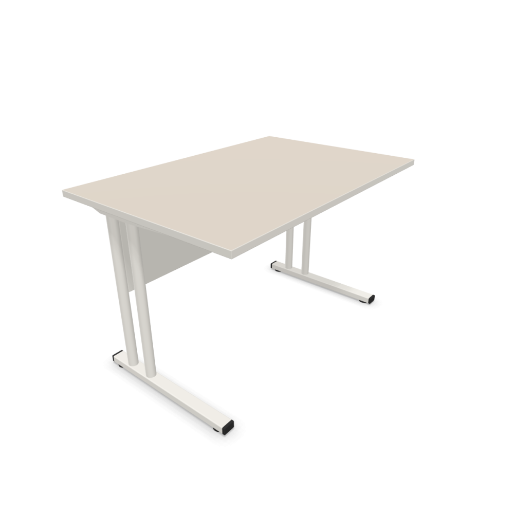 Работно бюро Easy Space с бял C профил, 1200x600x740 мм, ПДЧ 25 мм, кашмир