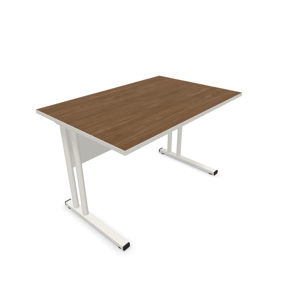 Работно бюро Easy Space с бял C профил, 1200x600x740 мм, ПДЧ 25 мм, орех Линкълн