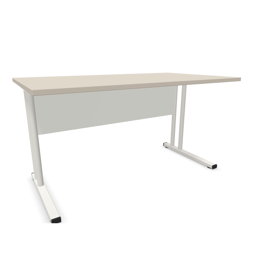 Работно бюро Easy Space с бял C профил, 1400x600x740 мм, ПДЧ 25 мм, кашмир