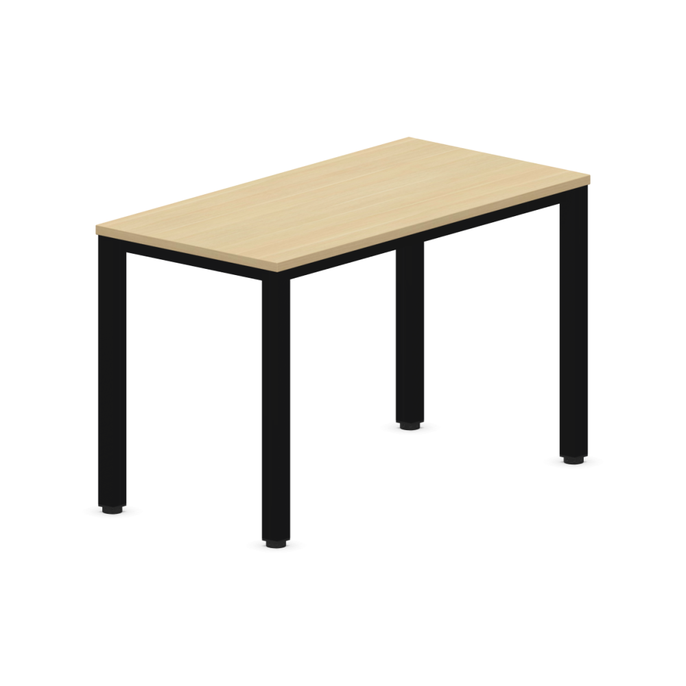 Работно бюро Easy Space с черен квадратен профил, 1200x600x740 мм, ПДЧ 25 мм,дъб Кайзерберг