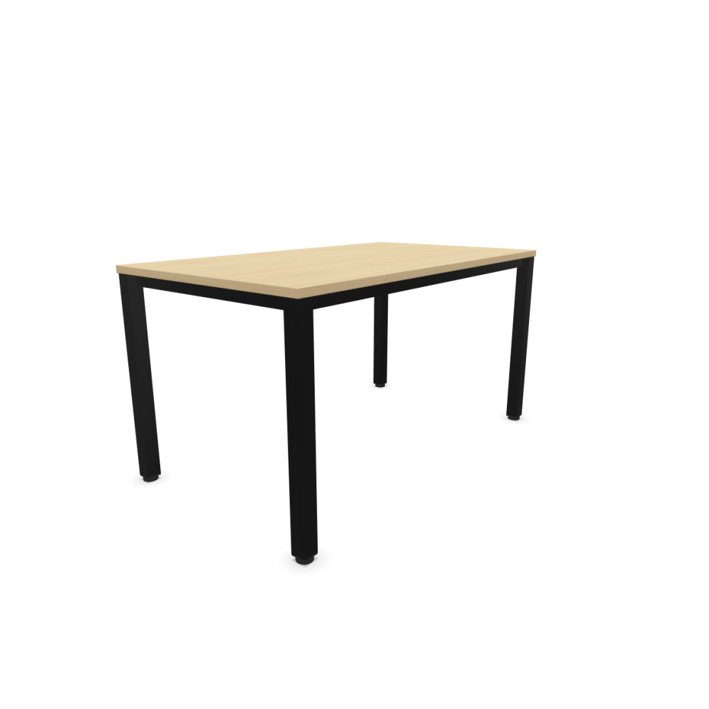 Работно бюро Easy Space с черен квадратен профил, 1200x800x740 мм, ПДЧ 25 мм,дъб Кайзерберг