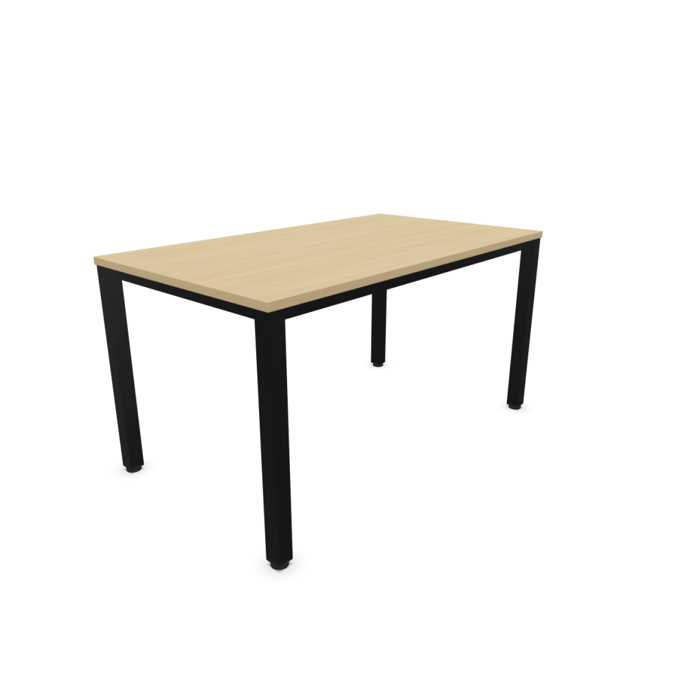 Работно бюро Easy Space с черен квадратен профил, 1400x800x740 мм, ПДЧ 25 мм,дъб Кайзерберг