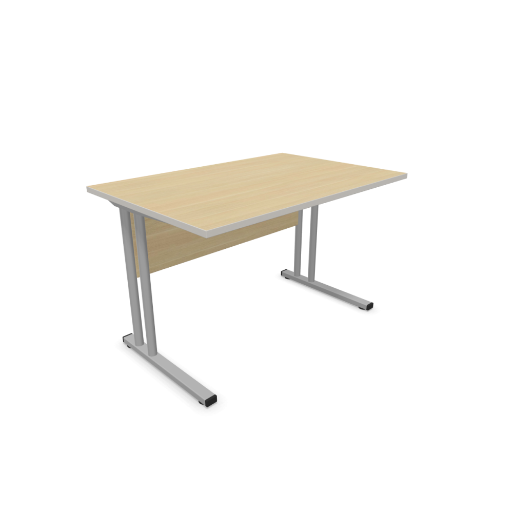 Работно бюро Easy Space със светлосив C профил, 1200x600x740 мм, ПДЧ 25 мм, дъб Кайзерберг