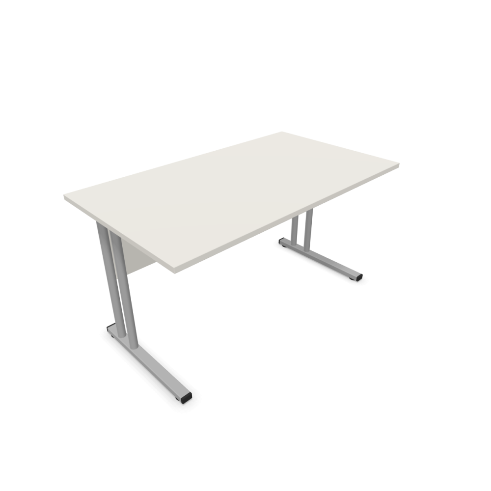 Работно бюро Easy Space със светлосив C профил, 1400x600x740 мм, ПДЧ 25 мм, светлосиво