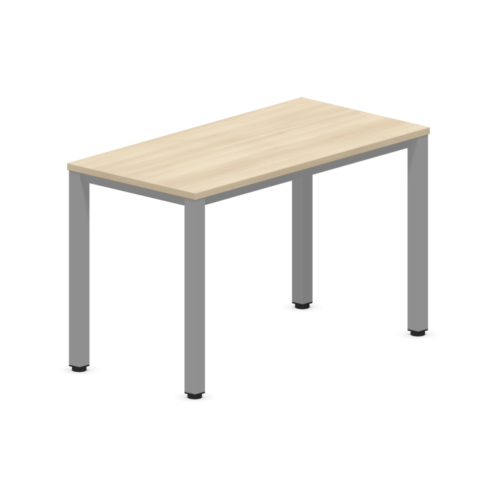Работно бюро Easy Space със светлосив квадратен профил, 1200x600x740 мм, ПДЧ 25 мм, акация