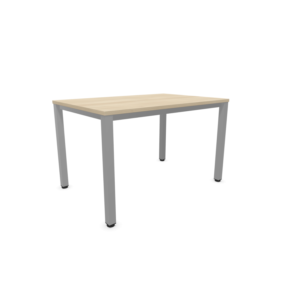 Работно бюро Easy Space със светлосив квадратен профил, 1200x800x740 мм, ПДЧ 25 мм, акация