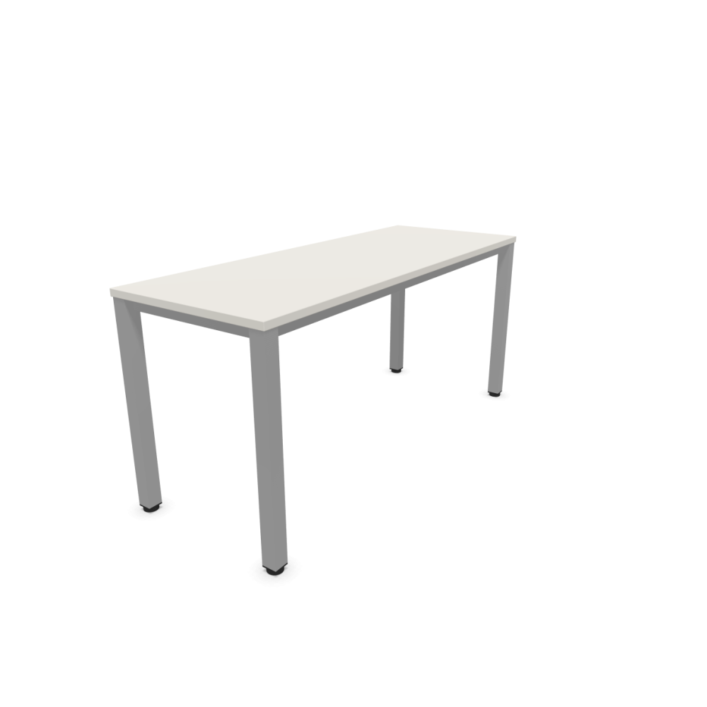 Работно бюро Easy Space със светлосив квадратен профил, 1600x600x740 мм, ПДЧ 25 мм, светлосиво