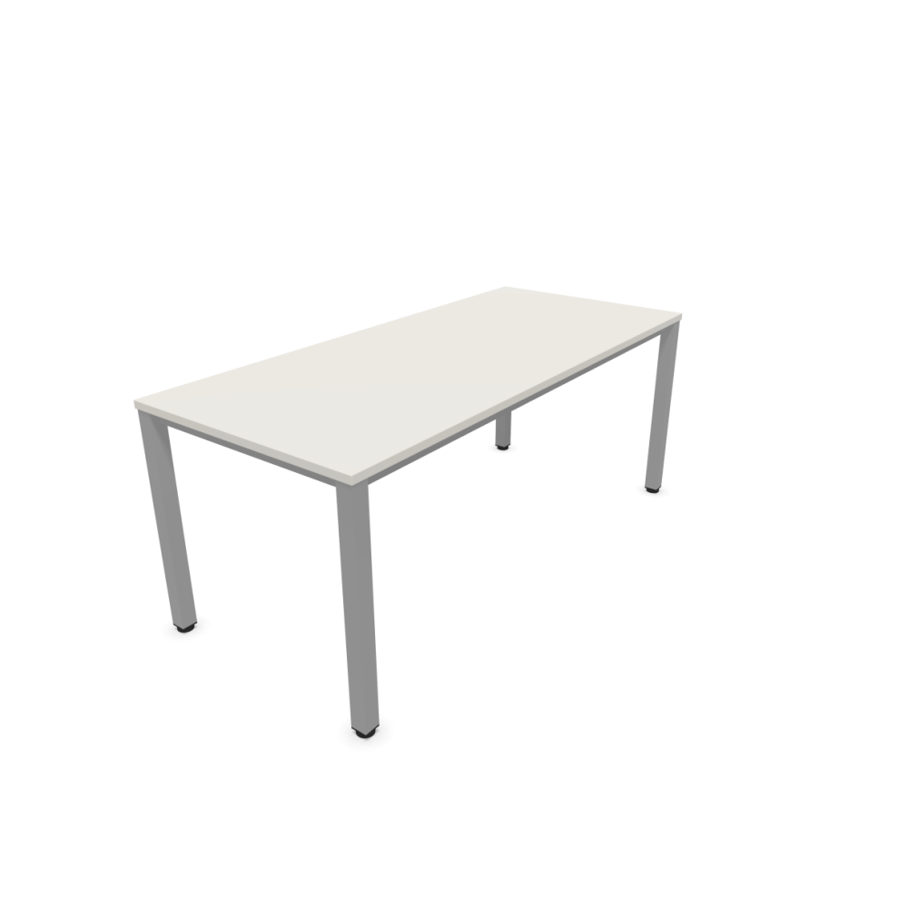 Работно бюро Easy Space със светлосив квадратен профил, 1800x800x740 мм, ПДЧ 25 мм, светлосиво
