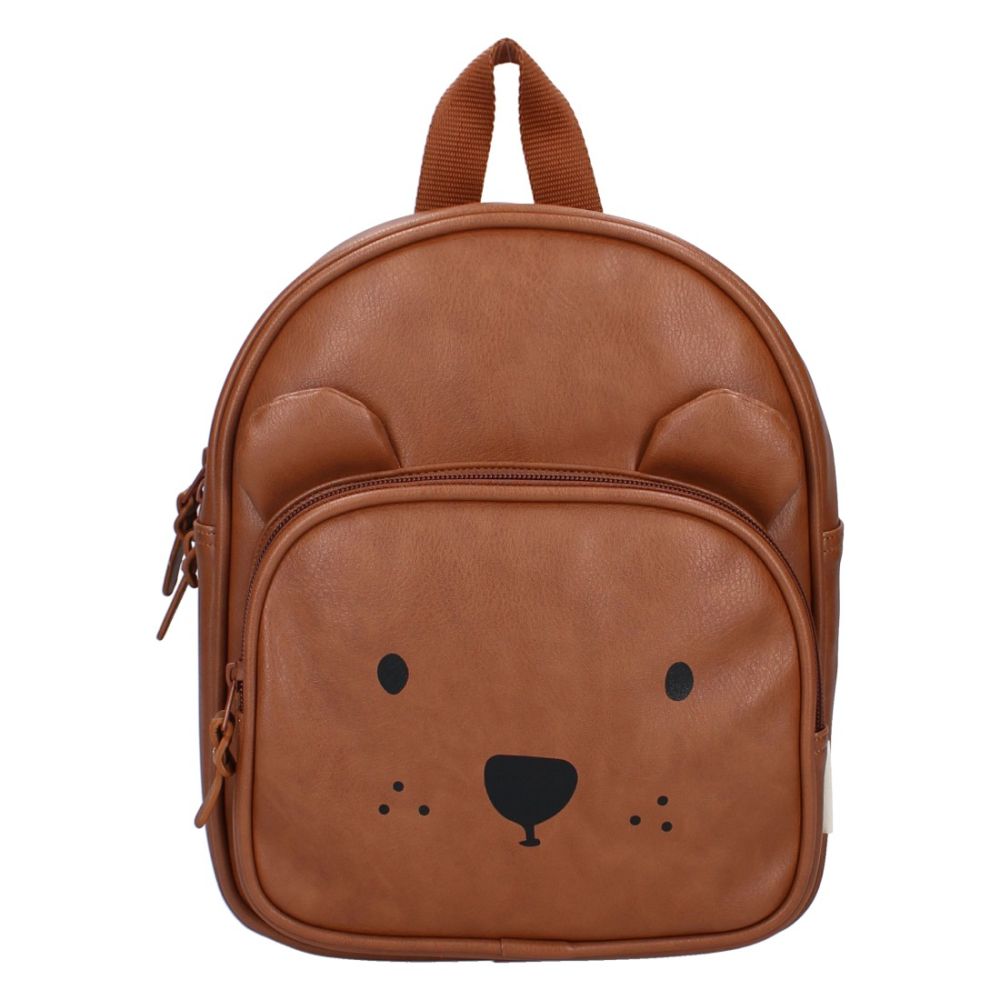 Раница за детска градина KIDZROOM Beary Excited, кафява, 2 отделения