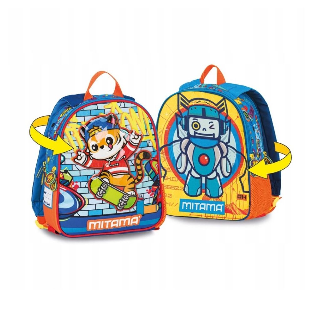 Раница за детска градина MITAMA Spinny UrbanSpace, 2 лица, 2 отделения