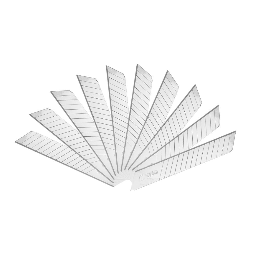 Резервни остриета Deli TOOLS, EDL-DP, за макетен нож, 18 мм, карбонова стомана, опаковка 10 бр.