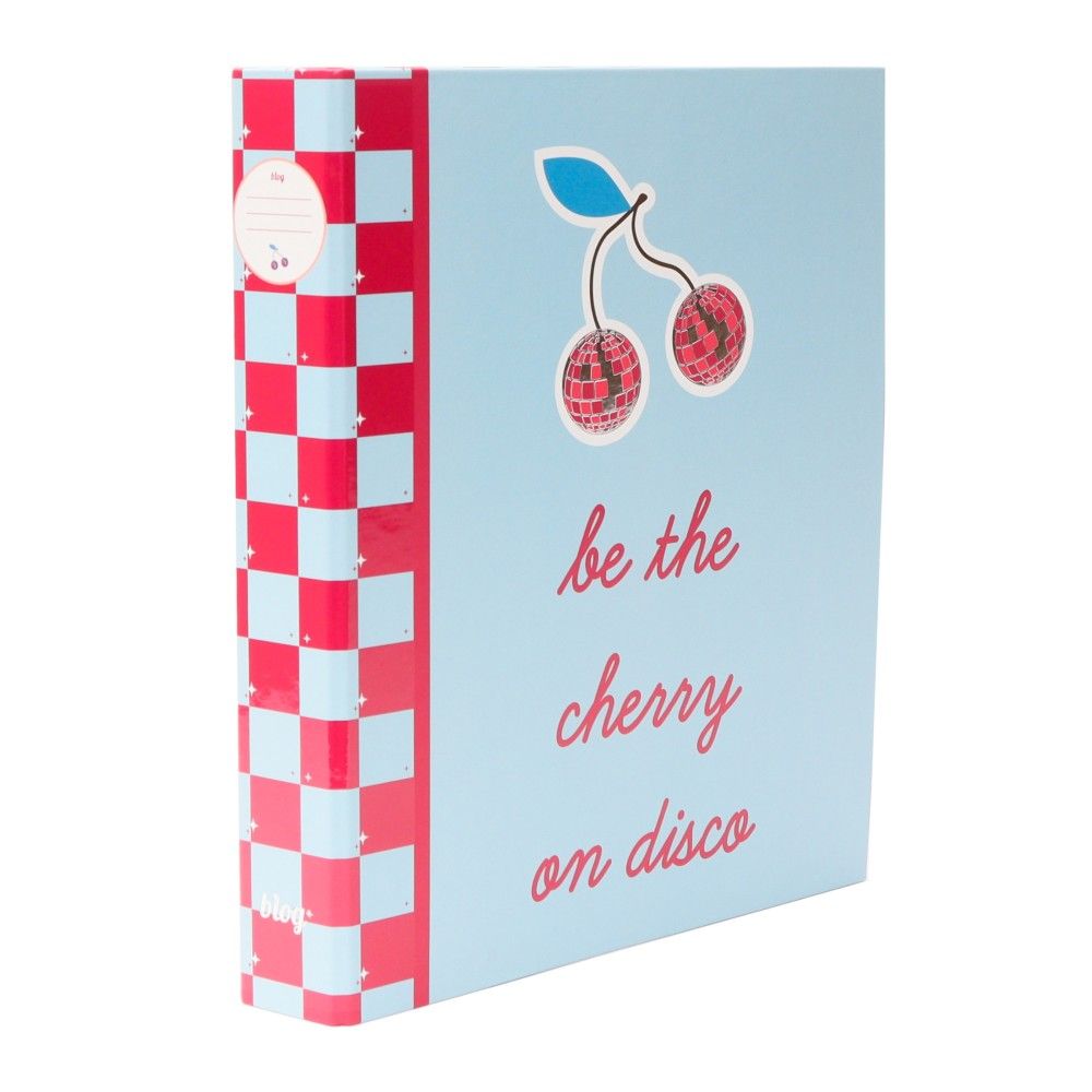 Рингов класьор ANCOR Cherry Disco, A4, 40 мм, 2 ринга, D25 мм, ламиниран картон с UV лак