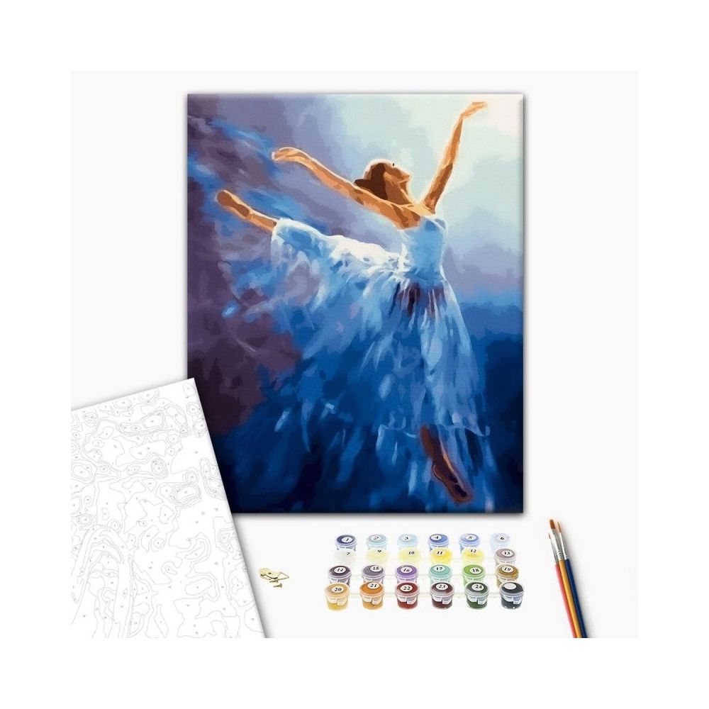 Рисуване по номера BrushMe, с подрамка, AIR BALLERINA/Балерина, 40x50 см