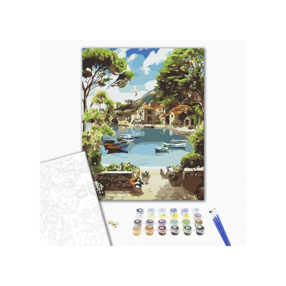 Рисуване по номера BrushMe, с подрамка, AZURE INFLOW/Залив, 40х50 см