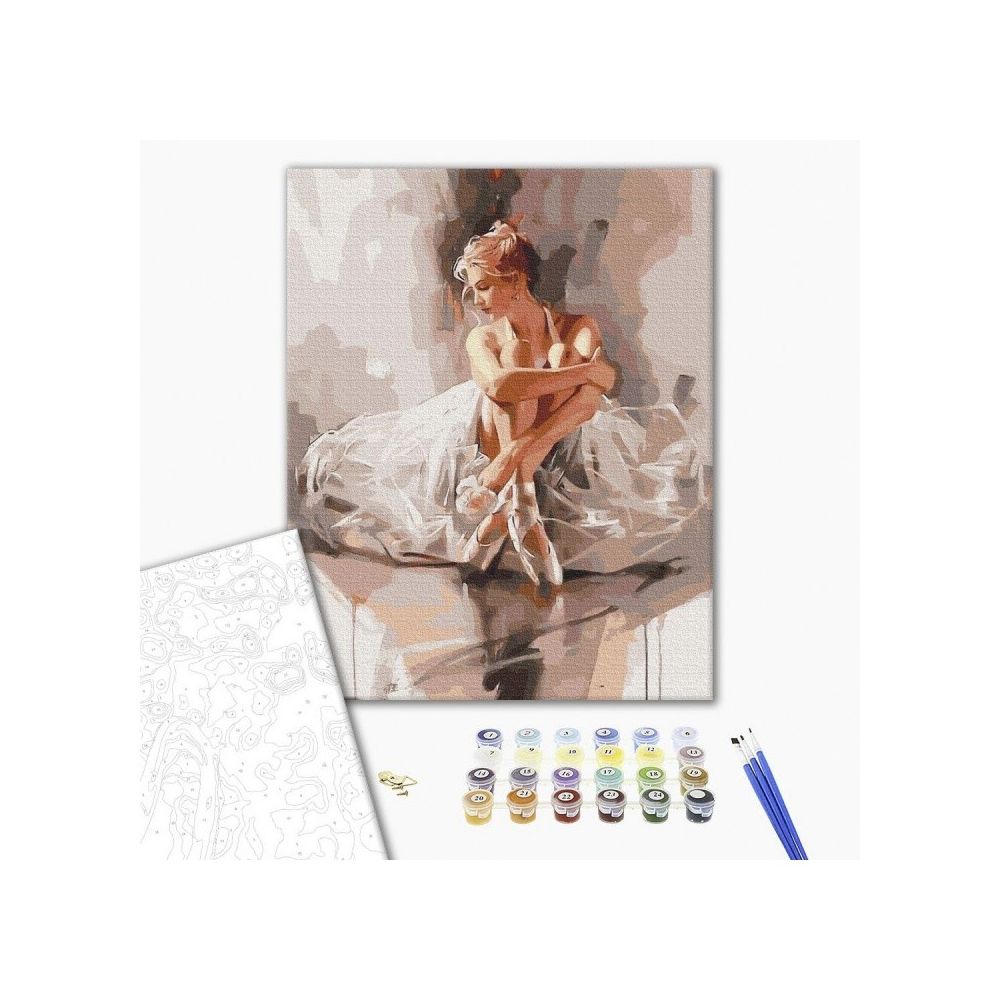 Рисуване по номера BrushMe, с подрамка, BALLERINA IN A CLOUD/Балерина, 40х50 см