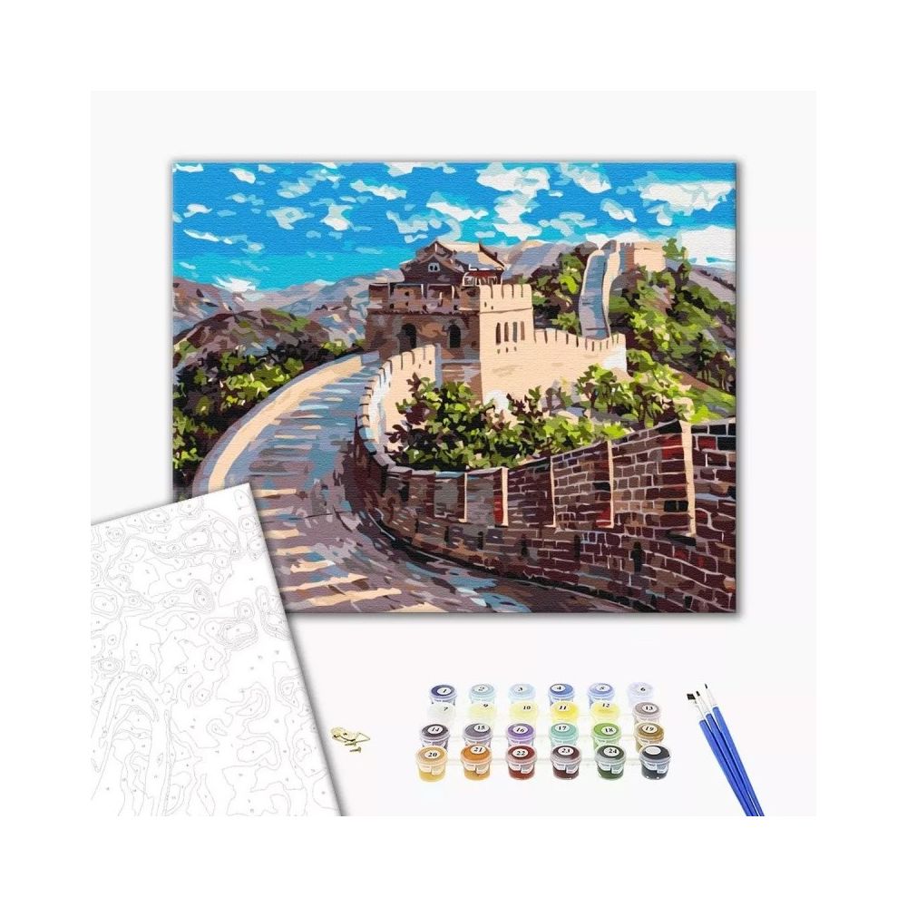 Рисуване по номера BrushMe, с подрамка, GREAT WALL OF CHINA/Китайската стена, 40х50 см