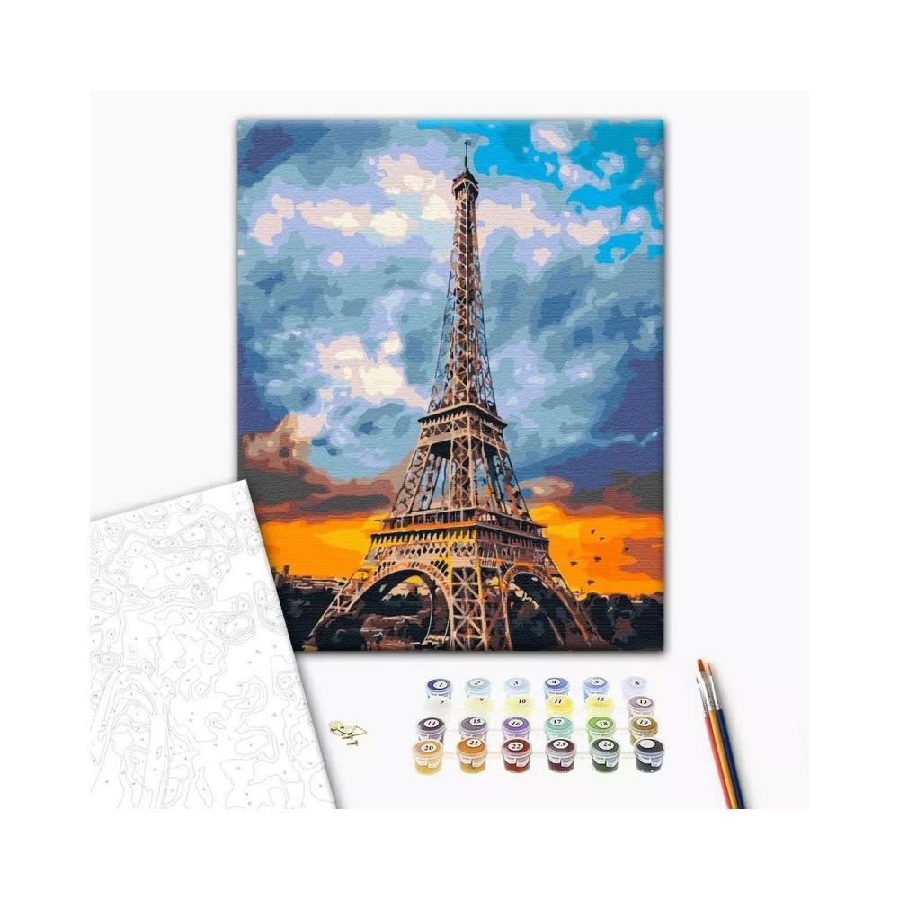 Рисуване по номера BrushMe, с подрамка, IRON LADY OF PARIS/Айфелова кула, 40x50 см